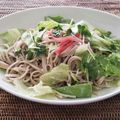 なにぬねにょろん's cooksnap of when they made 旦那レシピ⑦わさびが利いた蕎麦サラダ.