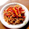 naopon☆'s cooksnap of when they made この美味さ黄色信号◎豚肉のパプリカ炒め！.