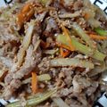 きらら＆チビィママ's cooksnap of when they made セロリ・生姜の【効きキンピラ】効くし簡単.