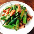 kaokaofood's cooksnap of when they made ズボラな私のオクラとベーコン.