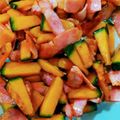 mellamoryo's cooksnap of when they made カボチャとベーコンのココナッツオイル炒め.