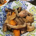 ☆まるゆこ☆'s cooksnap of when they made 鶏もも肉とごぼう・人参・干し椎茸の煮物.