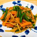 マダムカフェ♡'s cooksnap of when they made 筍・にんじん・ピーマンのキンピラ.