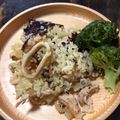 Mochimom1's cooksnap of when they made フライパンで作る鶏とイカの簡単パエリア♪.