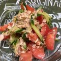 けんよこ's cooksnap of when they made トマトときゅうりの中華風♡ツナごまサラダ.
