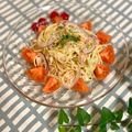 サヤスカマカン's cooksnap of when they made ☆鮭フレークとキャベツのスパサラ☆.