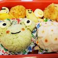 べちぽん's cooksnap of when they made キャラ弁おかず　梅雨の時期に！あじさい.