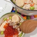マリアのママ♪'s cooksnap of when they made 贅沢な鮭と帆立の炊き込みご飯.