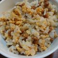 twママ's cooksnap of when they made レンジ使用！５分で納豆チャーハン.