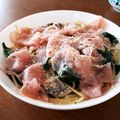 ルドル's cooksnap of when they made 生ハムとほうれん草のパスタ.