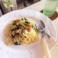 kpえもん♪'s cooksnap of when they made 桜海老と小松菜のペペロンチーノ.