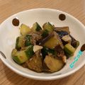 に～こっち's cooksnap of when they made おばけきゅうりと茄子のそぼろ炒め.