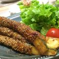 赤ぎん's cooksnap of when they made ズッキーニの豚バラ巻き☆バルサ胡麻風味.