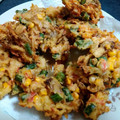 水曜日のネコ's cooksnap of when they made 超簡単！いんげんとコーンと舞茸のかき揚げ.