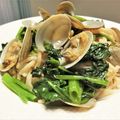 sunita's cooksnap of when they made あさりとほうれん草のシンプルパスタ.