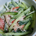 ぱくちーちゃん's cooksnap of when they made きゅうりとカニカマのマヨポン和え♪.