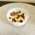 ☆こまっと☆'s cooksnap of when they made いつものシリアルに旬のフルーツトッピング.