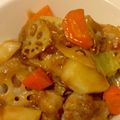 クック5FI59B☆'s cooksnap of when they made 豚こま団子とシャキシャキ野菜の黒酢あん.