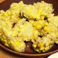 クロ８５'s cooksnap of when they made しらすとコーンの天麩羅♪.