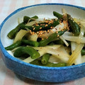 umemodoki's cooksnap of when they made いんげんと玉ねぎのバター炒め★.