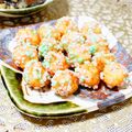 makichihua's cooksnap of when they made お弁当やお祝いに✿簡単海老お団子霰揚げ✿.