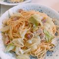 yuki☆☆♫'s cooksnap of when they made ベーコンときゃべつのペペロンチーノ.