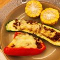 asanta's cooksnap of when they made ☼ズッキーニボートのひき肉詰めチーズ焼き.