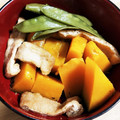 momo634's cooksnap of when they made かぼちゃといんげん、油揚げの煮物.
