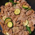 クック3B4H42☆'s cooksnap of when they made 豚肉とズッキーニのピリ辛炒め.