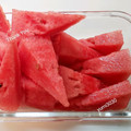 yumi3030's cooksnap of when they made 美味しいスイカの切り方♪（保存方法）.