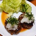 ミサシオハヤ♪'s cooksnap of when they made ハンバーグ&ステーキに【オニオンソース】.