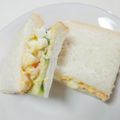 moeoke's cooksnap of when they made カニカマたまごサンド.