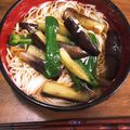 ヤンツー's cooksnap of when they made ナスの煮浸し冷麦.