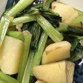 はるもっけ's cooksnap of when they made 小松菜・じゃが芋のニンニク炒め♪.