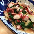 なきき's cooksnap of when they made ✿タコとニンニクのバジル炒め✿.