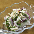 逆さナマズ's cooksnap of when they made 鶏ささみと赤たまねぎと青シソのポン酢和え.