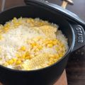 ☆pinon☆'s cooksnap of when they made ストウブで♩ 旬のとうもろこしご飯.