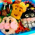 にゃんちきｯ's cooksnap of when they made キャラ弁　バイキンマン　簡単　おにぎり.