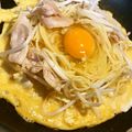 クック8SS21Z☆'s cooksnap of when they made 糖質0g中華麺でお好み焼き風.
