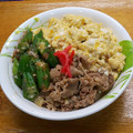 プルンバゴ's cooksnap of when they made 吉野家の牛丼にたまごをひとつ入れたよ.