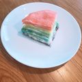 気まぐれなもも's cooksnap of when they made もちもち~レインボーミルクレープ~ᕷ˖°.