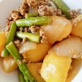 ２級ちゃん's cooksnap of when they made じゃがいもとアスパラのカレーそぼろ炒め.