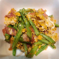 ジャイＢ's cooksnap of when they made 簡単いんげんとベーコンのバター醤油エッグ.