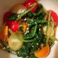 inLondon's cooksnap of when they made ラディッシュの葉っぱとプチトマトのナムル.