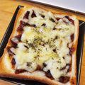 ぱにぱる's cooksnap of when they made 残り物アレンジ✨すき焼きチーズトースト.