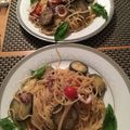 ﾌﾞﾚﾝﾀﾞ's cooksnap of when they made 夏野菜とイカの簡単スパゲティー♪.