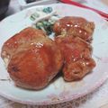 74yukarin's cooksnap of when they made ﾁｰｽﾞとじゃがいもの豚こま巻.