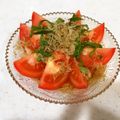 nana_tenjo's cooksnap of when they made トマトのカリカリじゃこ☆サラダ.