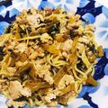 ｼ少織's cooksnap of when they made 高菜とひき肉のにんにく醤油焼きそば.