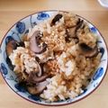 almendrita's cooksnap of when they made マッシュルームで和風炊き込みご飯.
